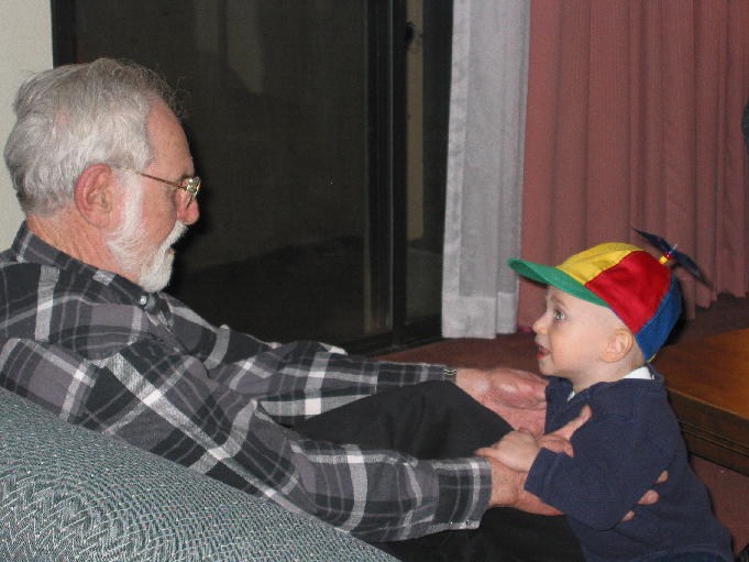 Visiting Grandpa in Ventura.