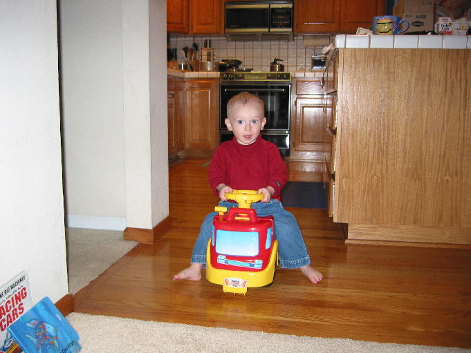 Riding the fire-engine is always a favorite activity