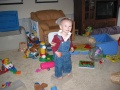 Bradley loves to stand on things like tupperware containers.