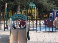 Mom and Bradley taking a breather