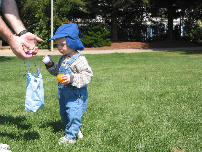 Easter egg hunt at the park