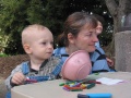 Leonardo Da Bradley and his mom at an Easter picnic