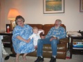 Grandma and Grampa show Bradley a good time (yah, that's grape juice Bradley)