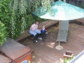 Mommy, why is daddy on the roof?