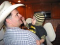 Bradley, please keep your 'stinger' out of daddy's nose